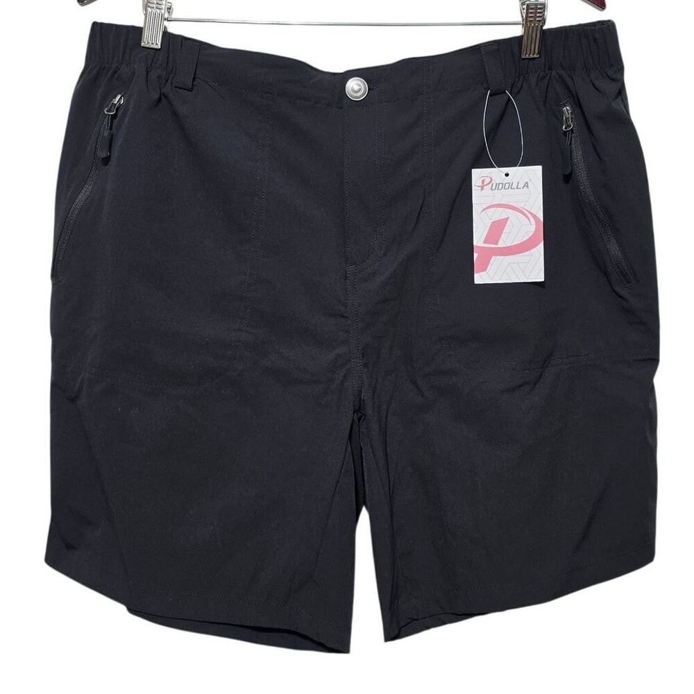 Pudolla Athletic Shorts Men's Size XXL Black Casual Minimalist Athleisure